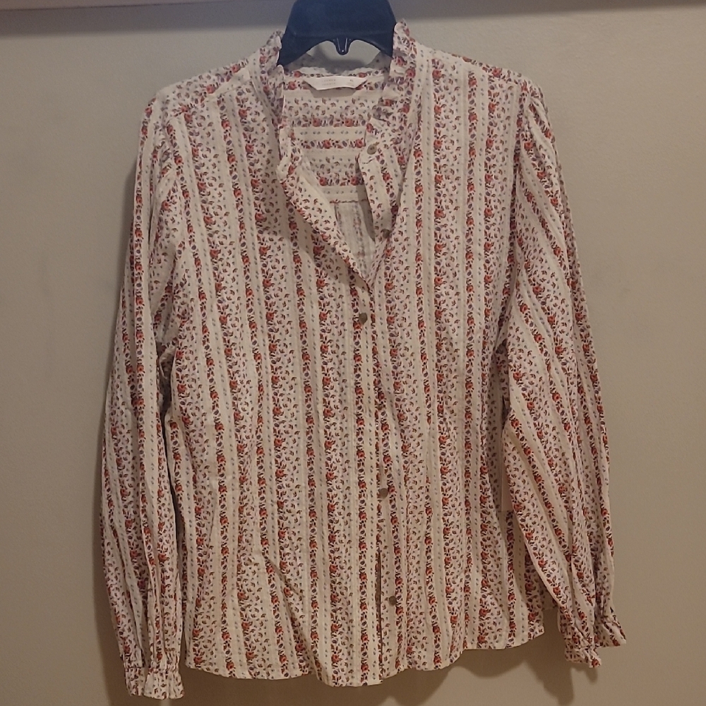 Floral Striped Blouse Lauren conrad